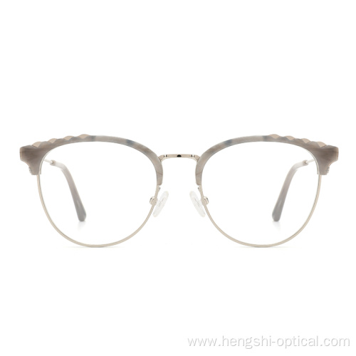 New Design High Quality Optical Spectacle Eyeglasses Acetate Metal Frames Eyewear